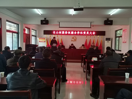 長山村召開黨員大會