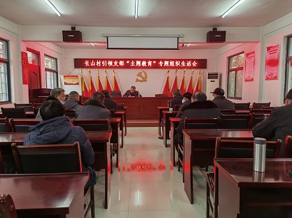 長山村召開2023年專題組織生活會和開展民主評議助力支部過硬