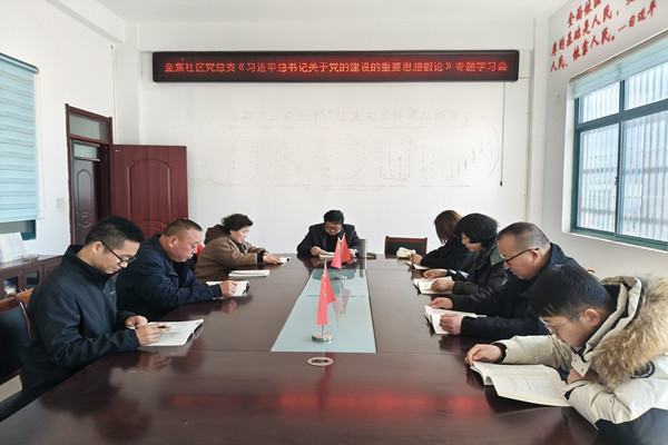 金集社區黨總支開展《習近平總書記關于黨的建設的重要思想概論》專題學習會