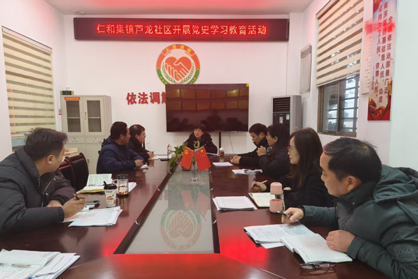 蘆龍社區(qū)組織開展黨史學習教育