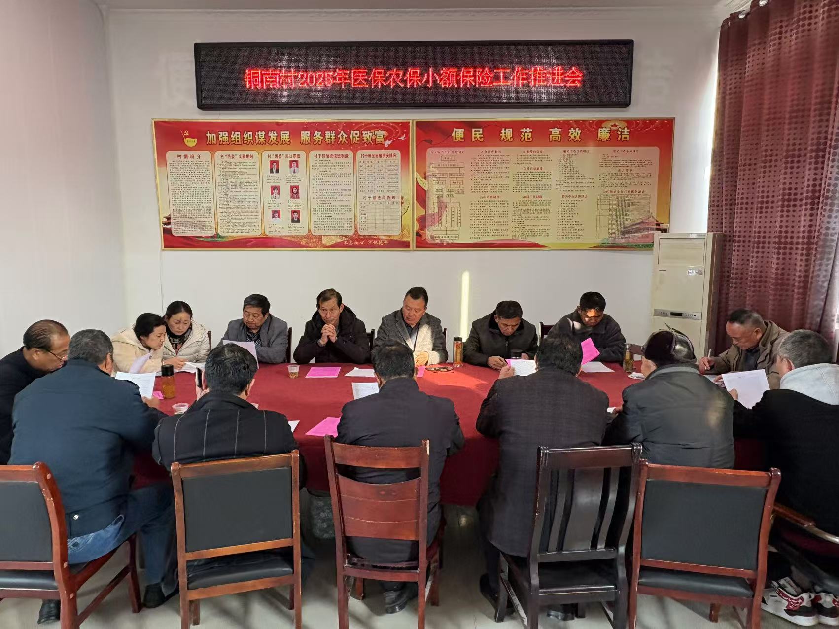 銅南村召開2025年醫保農保小額保險工作推進會